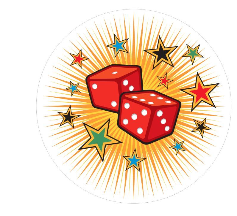 Casino Gambling Dice Sticker Stickers A450