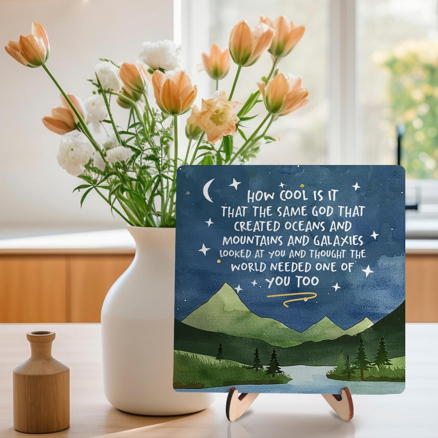 Motivational Quotes Wooden Plaque Sign, How Cool Is It That The Same God Wood…
