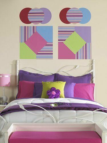 Brewster WPS90250 Wall Pops Ribbon Candy Purple Stripe, Single Strip
