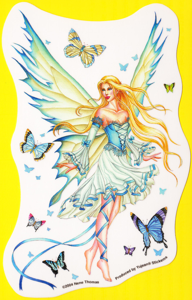 Prelude In Blue Fairy Nene Thomas Die-Cut Decal Sticker Butterflies New Fantasy