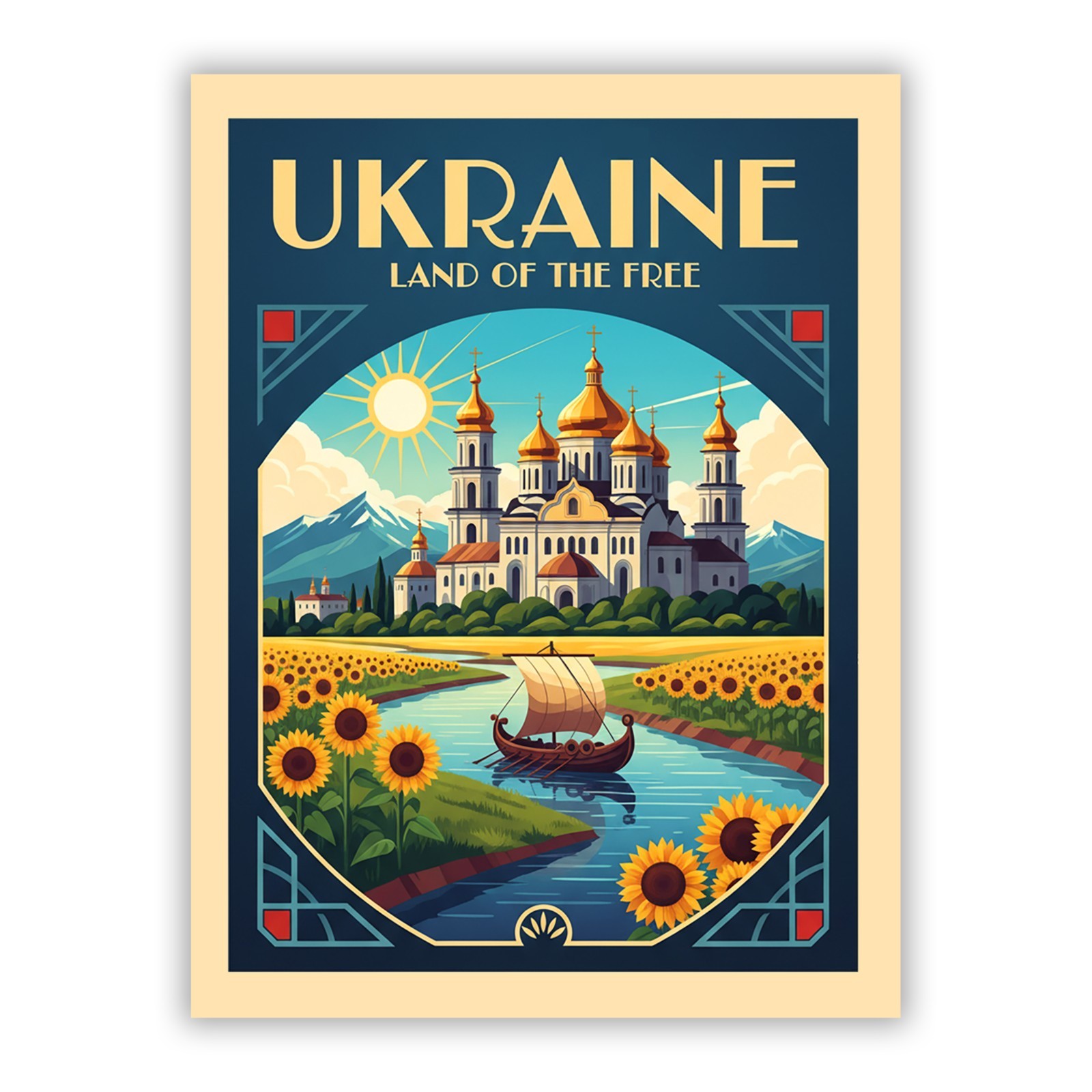 Ukraine Vintage Travel Sticker Die Cut Waterproof Vinyl Souvenir Laptop Decal