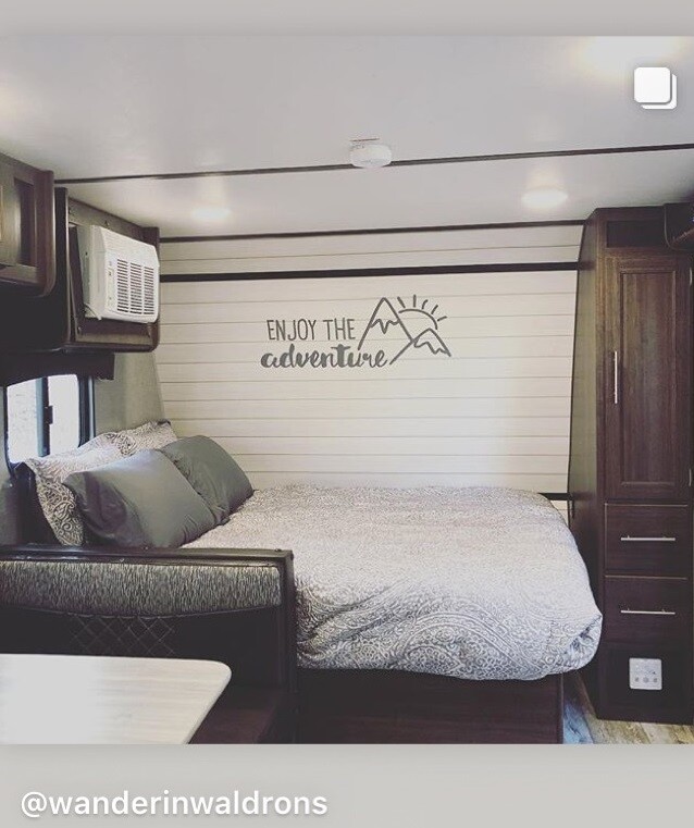 Camper Vinyl Art Stickers Enjoy The Adventure Sunrise Motorhome Decal Stickers