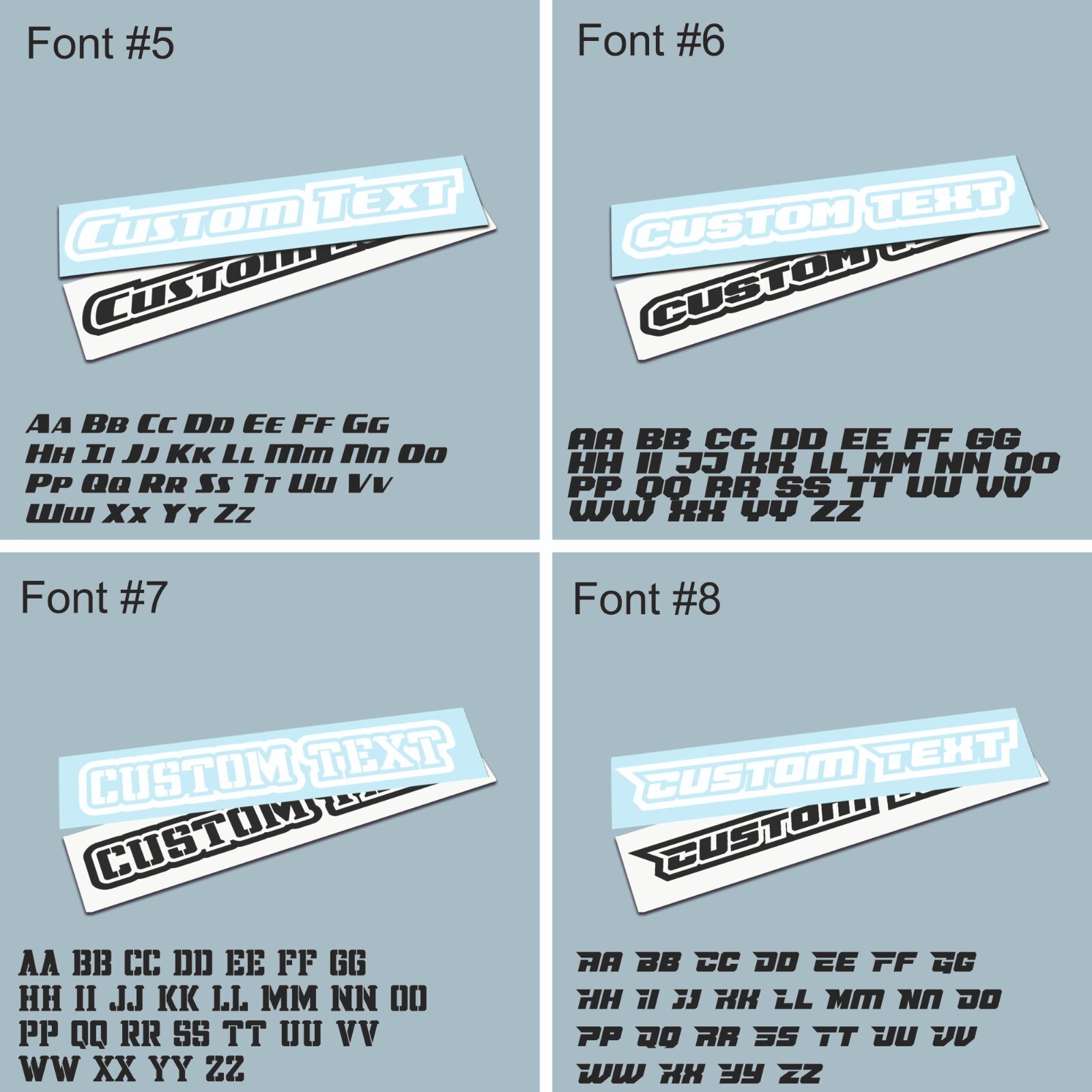 2x Outlined Stickers Name Car Bike Window Custom Personalised Vinyl Decals