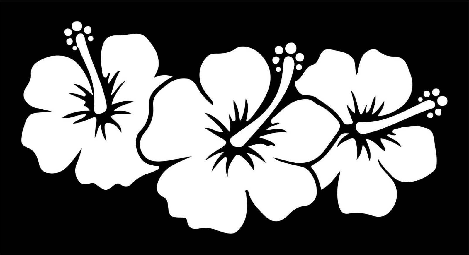 Hibiscus Vinyl Decal Sticker Car Truck SUV Window Bumper Wall Laptop Tablet