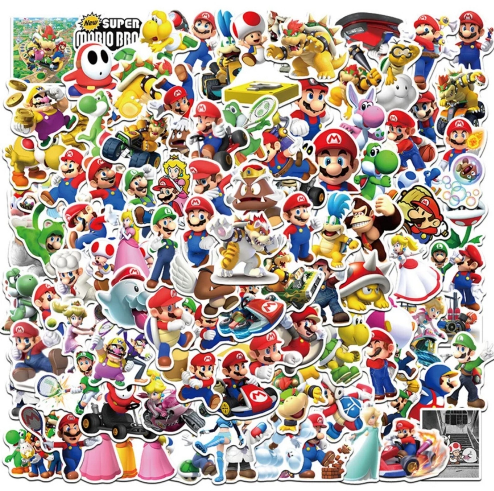 10 PCS Mario Party Super Mario Video Game Characters Stickers BRAND NEW