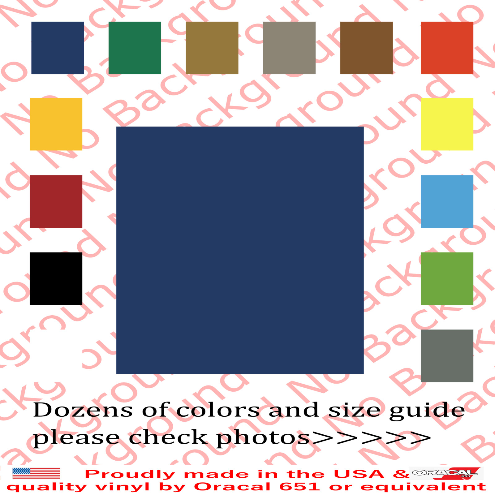 Square Shape Vinyl Decal Die Cut Sticker for Background Car Fender Bumper SP019