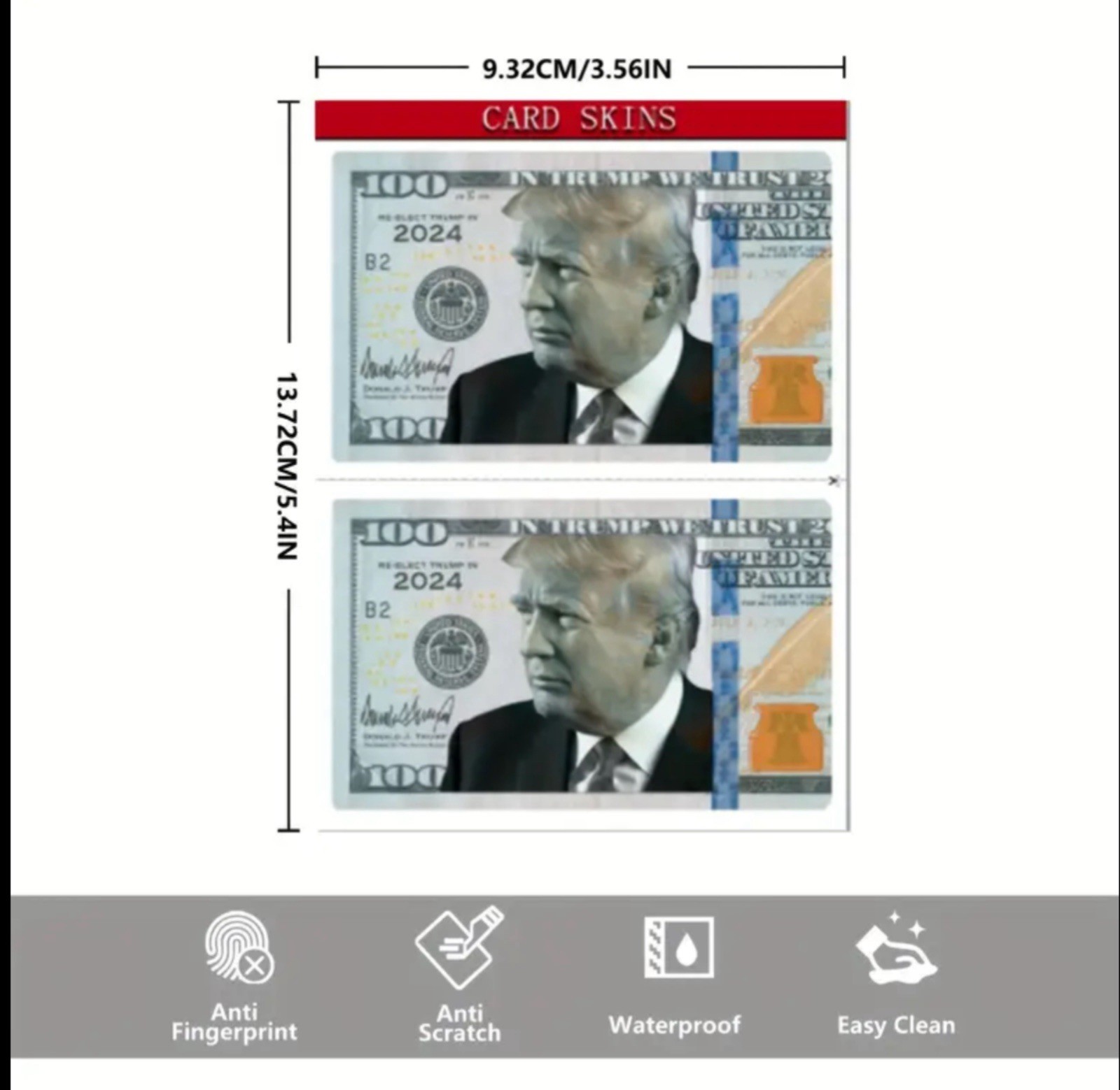 Donald Trump Card Stiker – Full Cover Debit/credit Card Skin -Waterproof Desingn