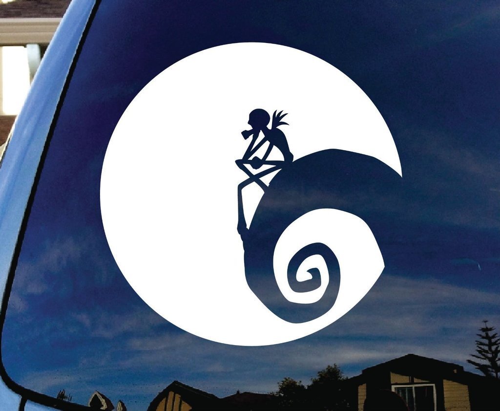 CMI618 Jack Nightmare Before Christmas Moon Car Window Vinyl Decal Sticker 5"