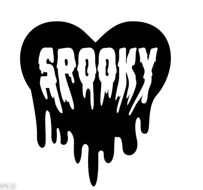 Spooky Heart Vinyl Decal Sticker Car Truck Window Laptop Halloween Creepy