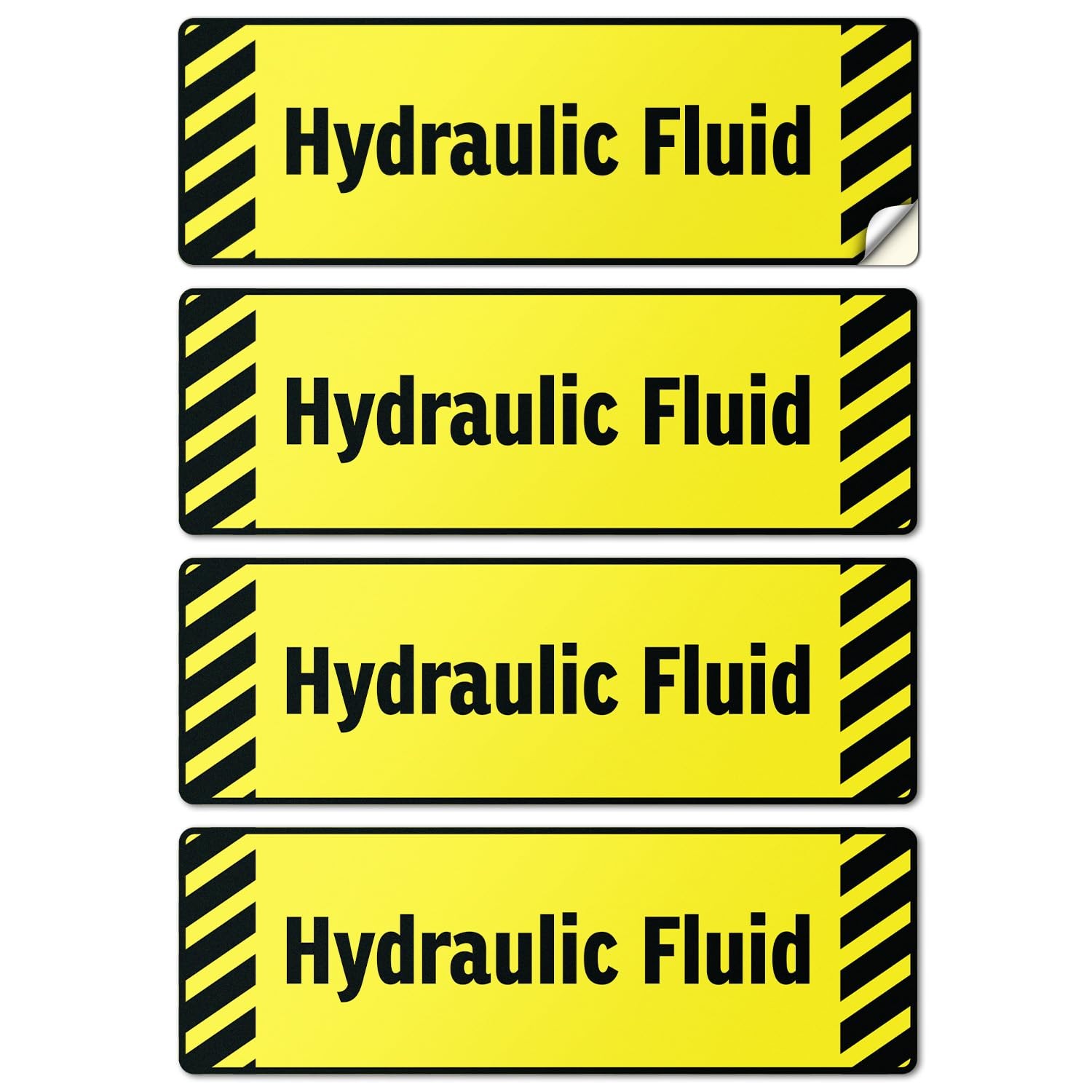 Hydraulic Fluid Vinyl Stickers | 6" Weatherproof Decals for Fuel Tanks & Trucks