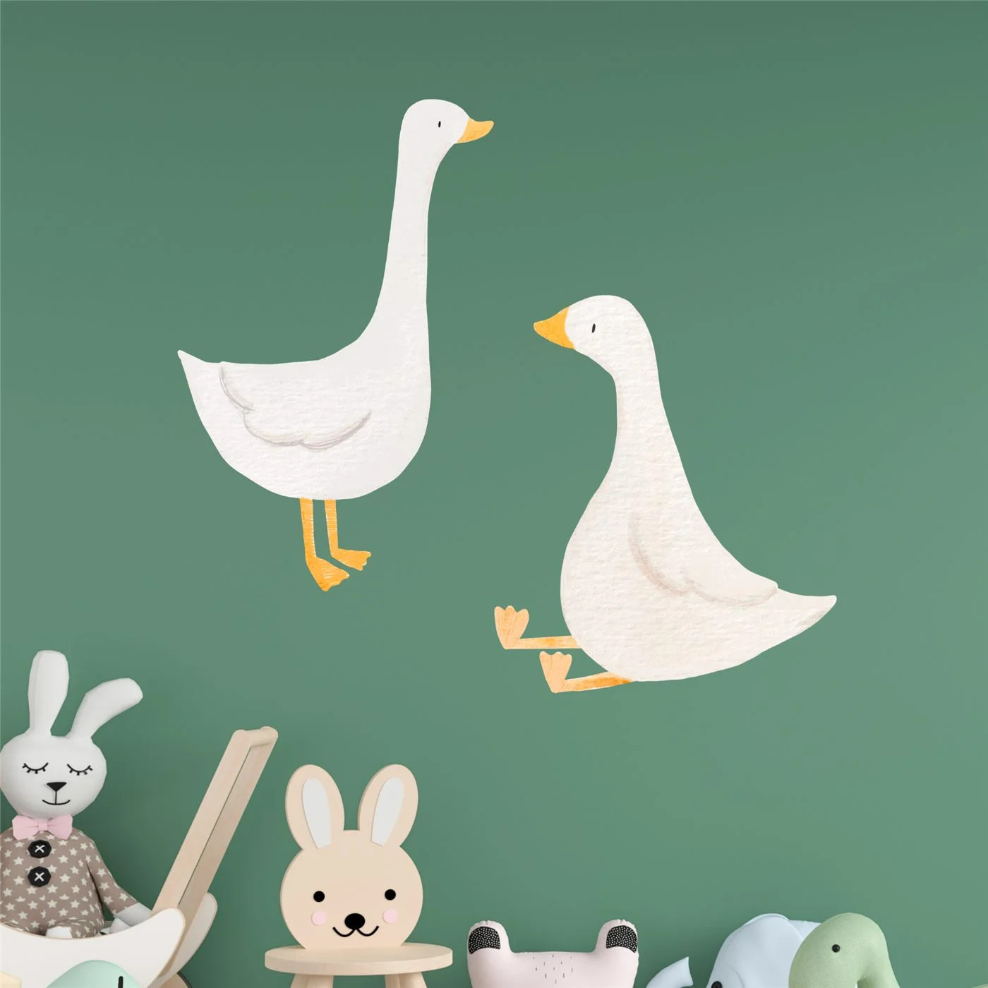 Silly Goose Nursery Wall Decals Set of 20 Clear Vinyl Baby Room Sticker Decor