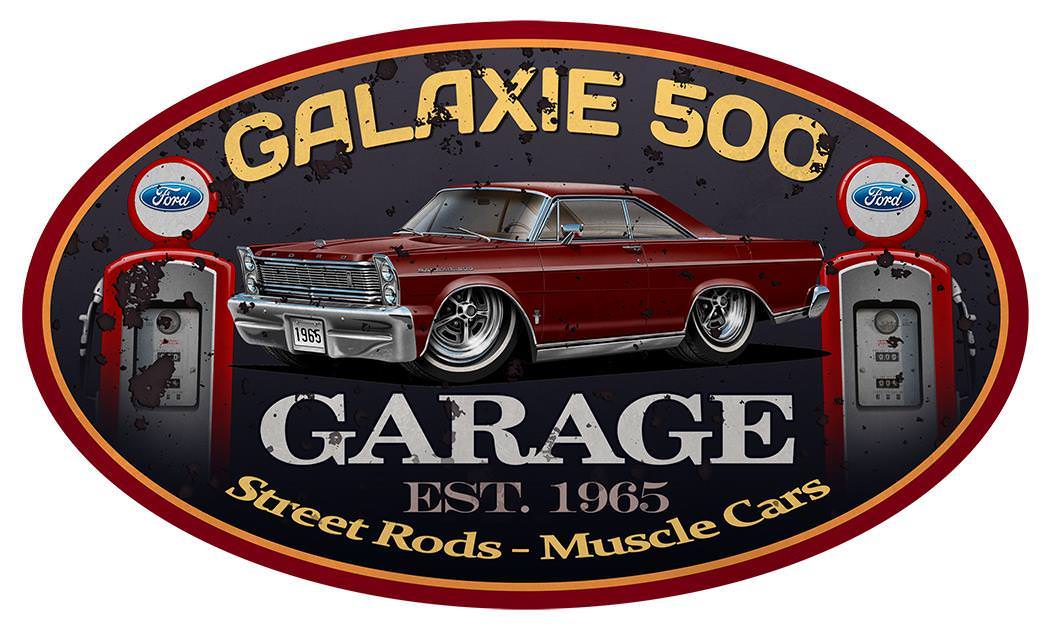 1965 Ford Galaxie 500 GARAGE SIGN Wall Art Graphic Sticker