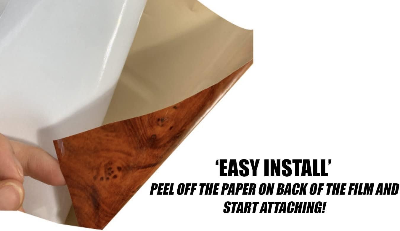 Mahogany Vinyl Wrap -Self Adhesive Film 12 x 60 Inch Glossy Wood Grain Decal …
