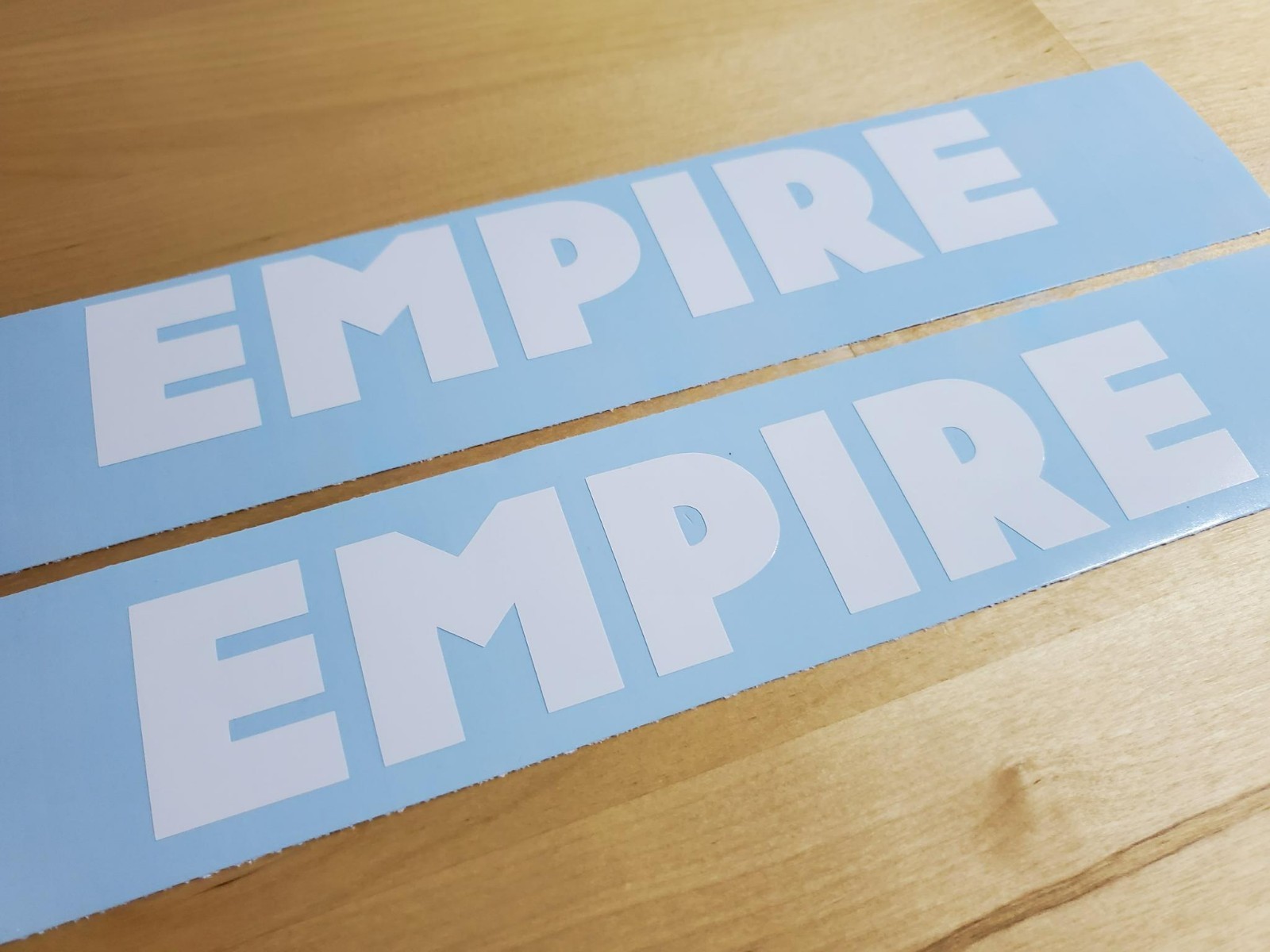 empire generator Decals Stickers Gloss white 8" (2) Fast USA