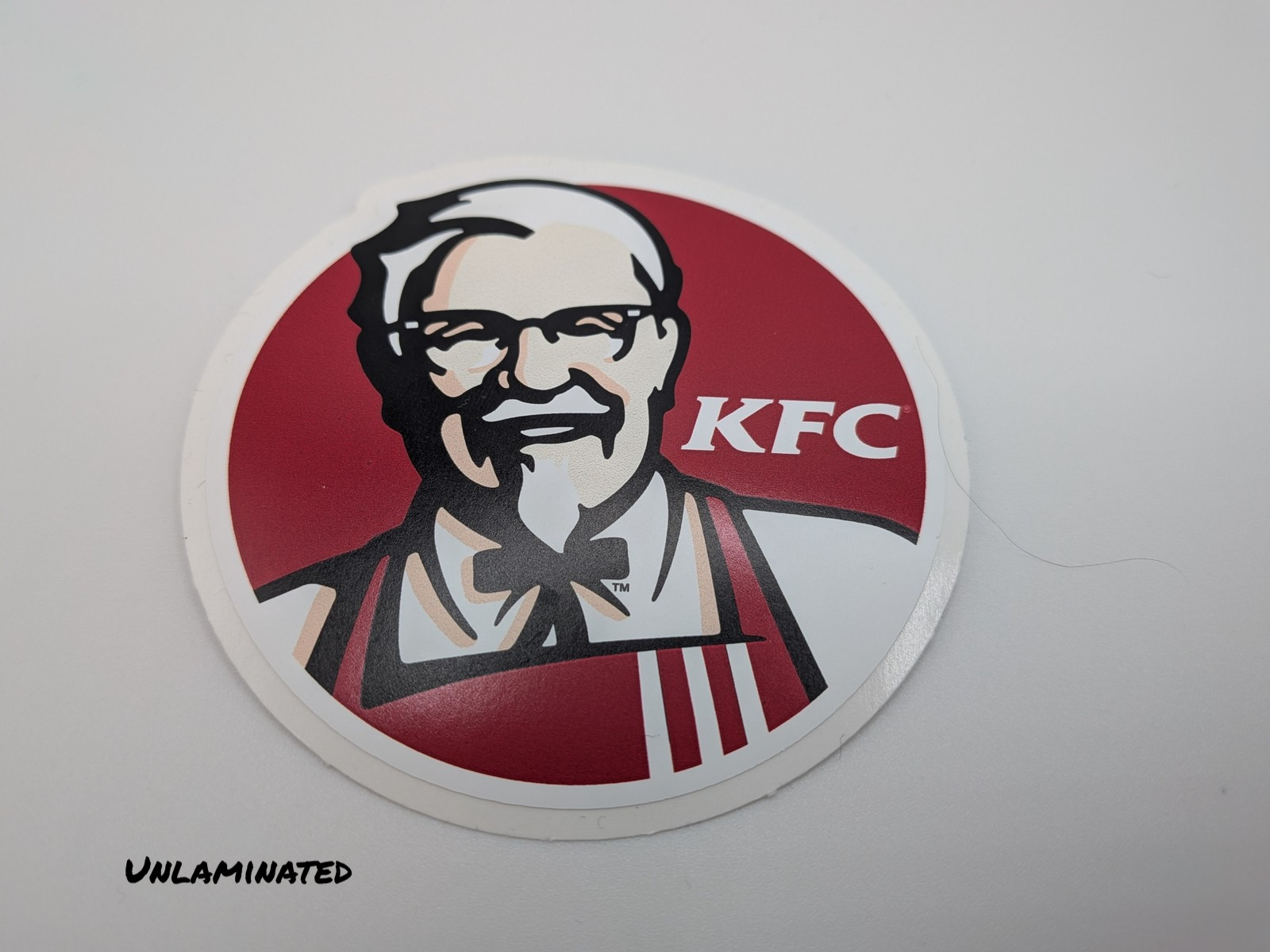 KFC Logo Round Vinyl Sticker – Waterproof, UV-Resistant, Multiple Sizes Availabl