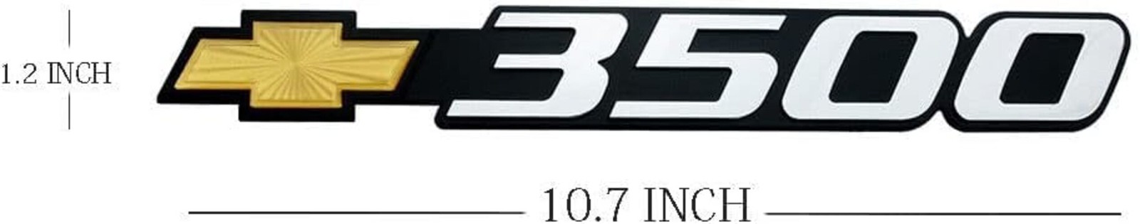 1Pc 01-07 Silverado 3500 Bowtie Emblem 3D Badge with 3M Adhesive Nameplate