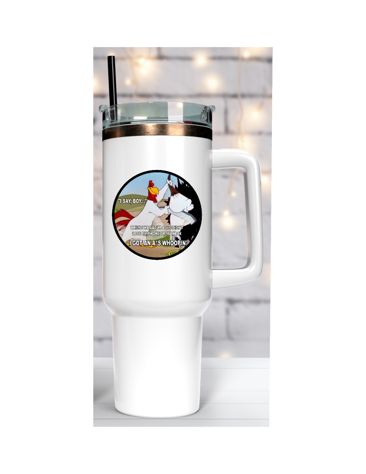 Cartoons – Foghorn Leghorn (Whoopin) 4" Vinyl Decal Handmade Auto Laptop Cooler