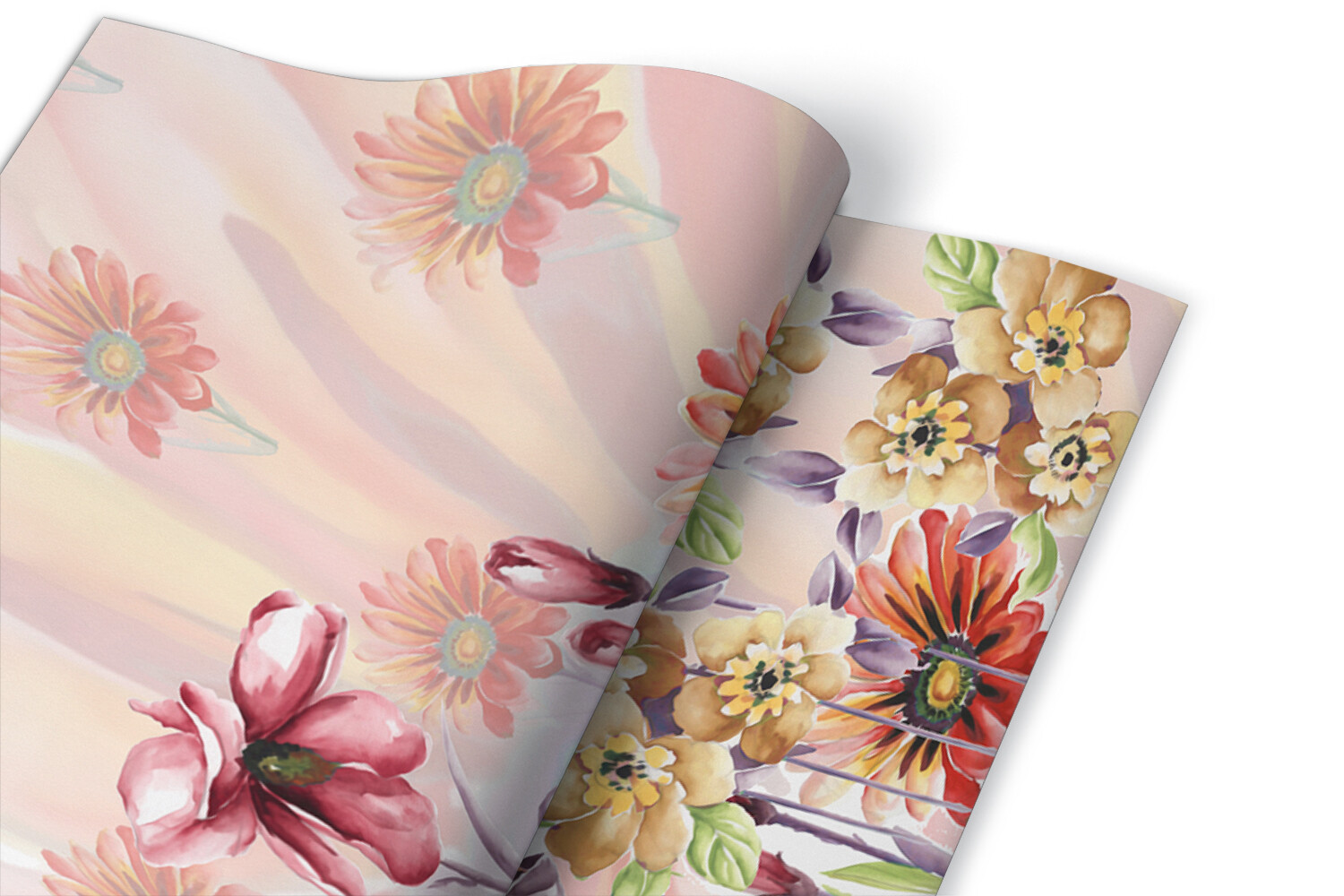 Wall Door Furniture Adhesive Decorative Sticker Decal Vintage flowers 100×50