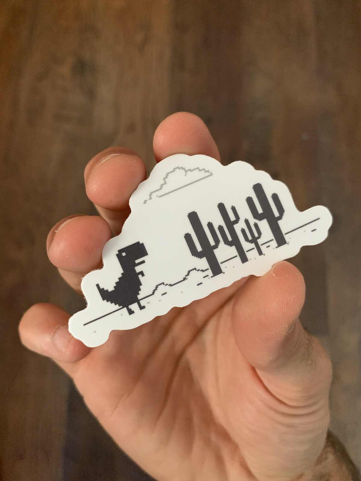Google Chrome Dinosaur Laptop Sticker Bottle Decal Bumper Sticker Internet 8 bit