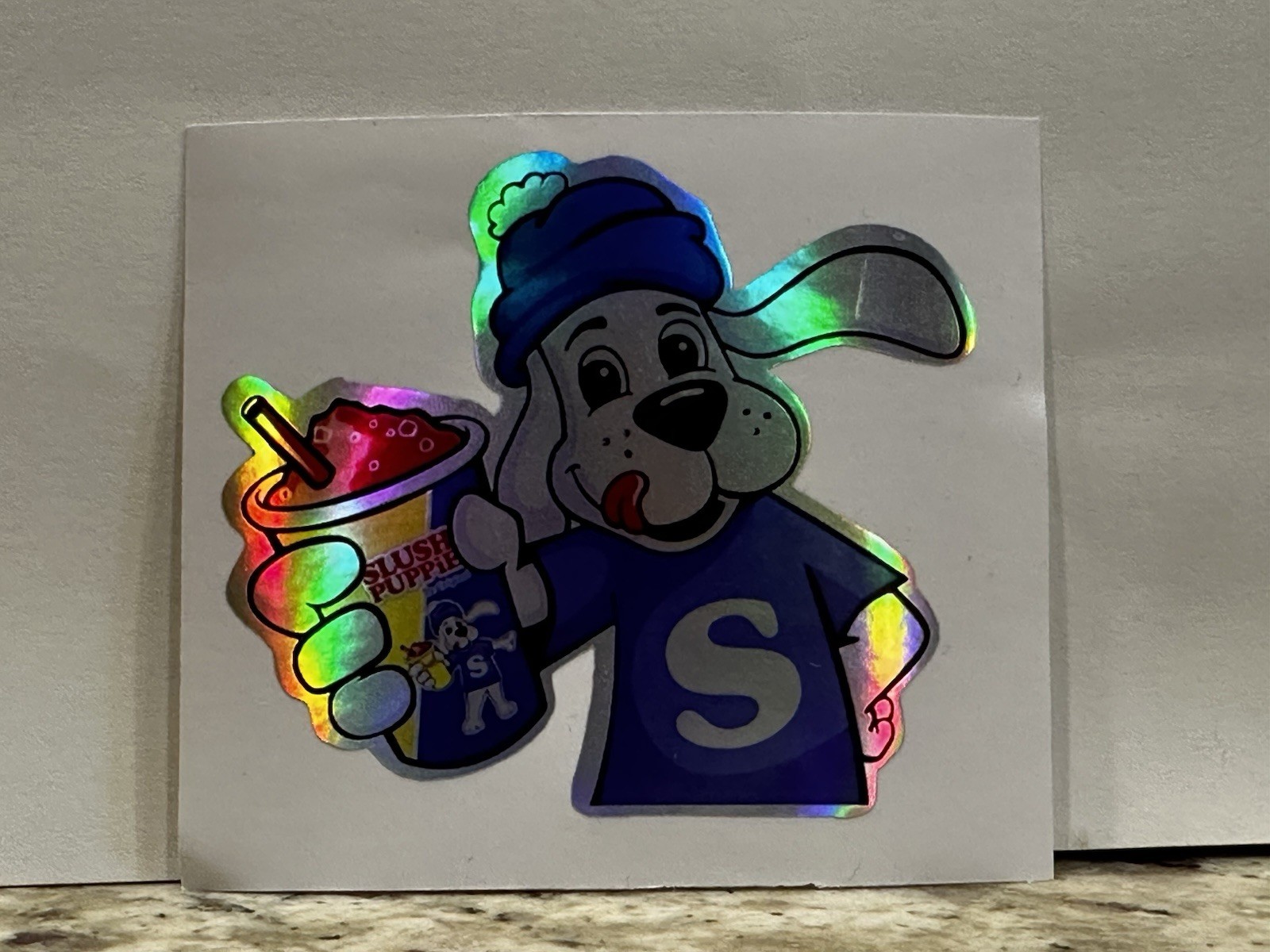 HOLOGRAPHIC SLUSH PUPPIES 3” INCH Vinyl Sticker Decal Retro VTG Nostalgic Puppy