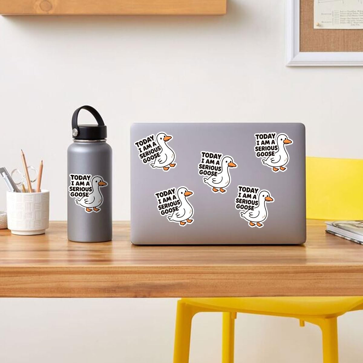 (3 Pcs) Today I Am A Serious Goose Sticker – Silly Goose Stickers – Funny Goo…