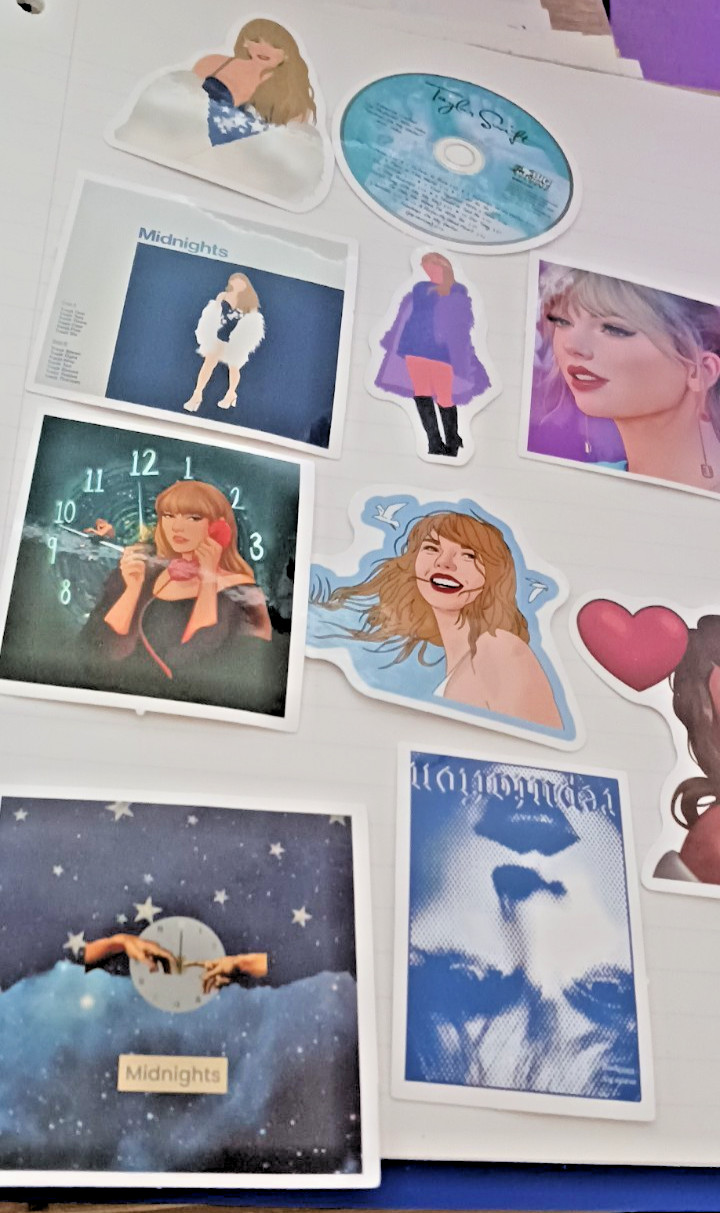 Taylor Swift Stickers 10 pcs. Party Favors , Water Bottle, Decor, Music FAN #7