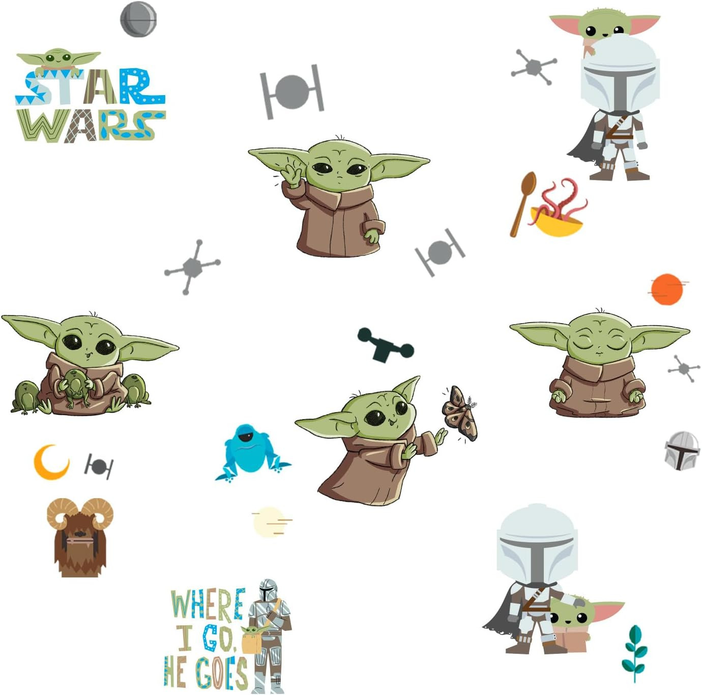 Star Wars: the Mandalorian Grogu Peel and Stick Wall Decals by , RMK4477SCS