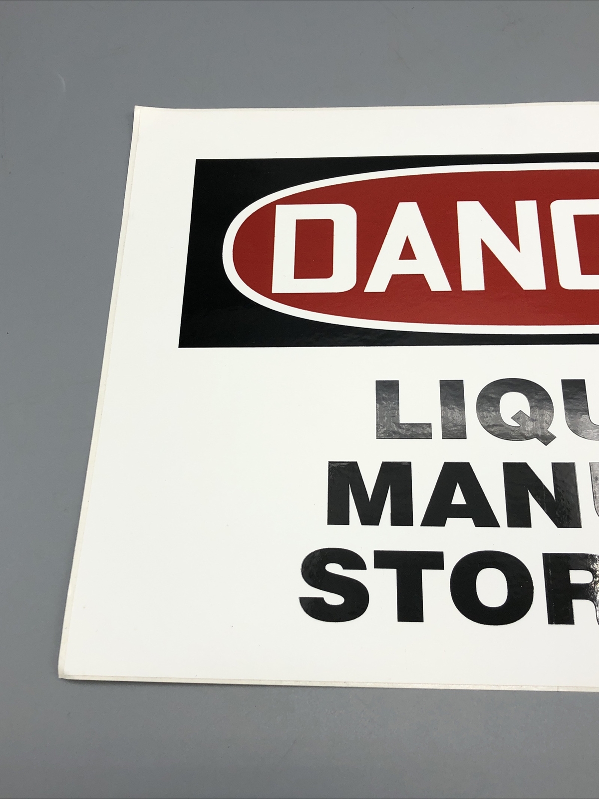 Danger Liquid Manure Storage Sticker Safety Sticker 10" x 7"