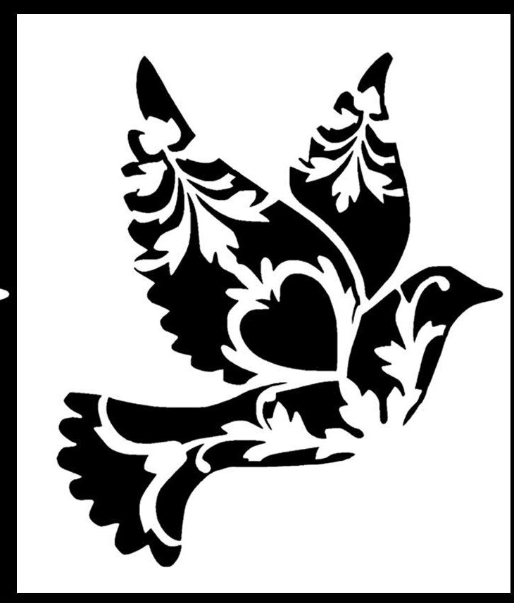 Floral Dove Decorative 2 5" Vinyl Decals Car Truck Windows Laptop Tumbler Tablet