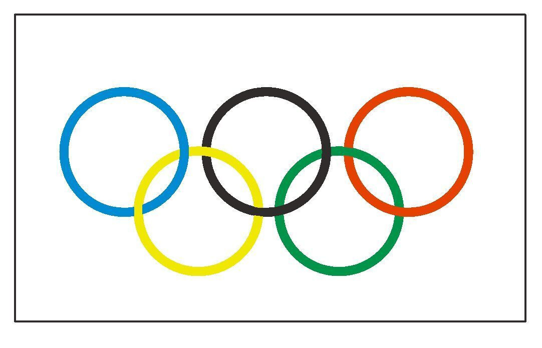 Olympic Flag Sticker Decal F413