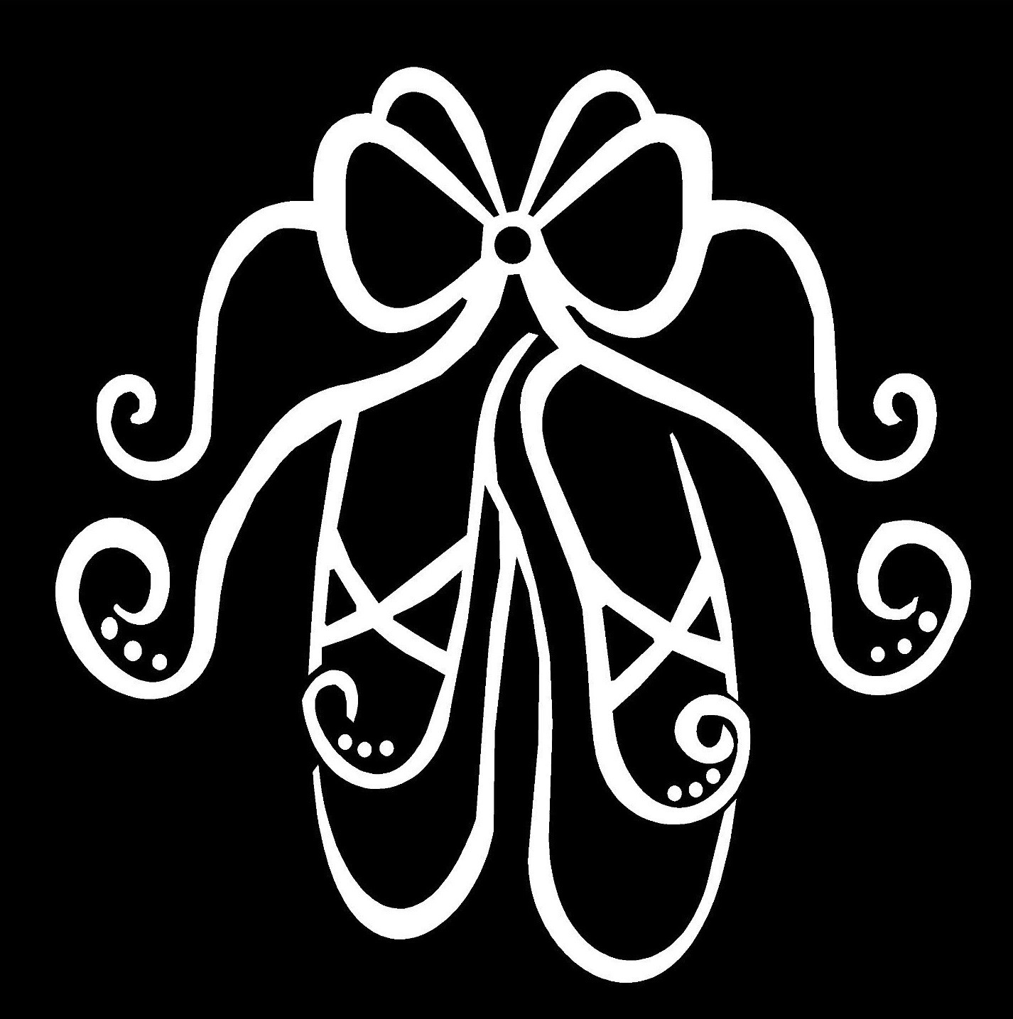 Ballet Shoes Decal Dance Slippers Car Window Sticker Nursery Vinyl Graphic