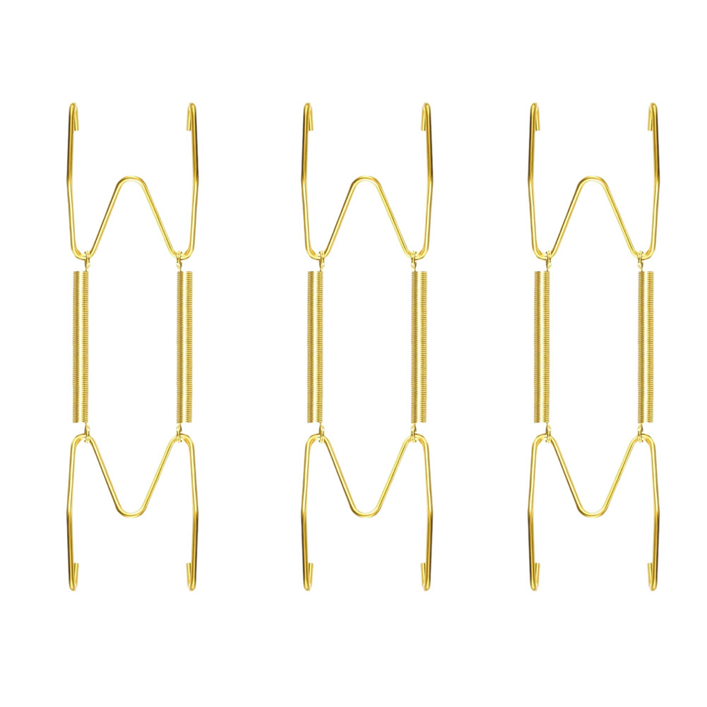 3 Pcs Adjustable Metal Plate Hangers for Wall For Plates with Sturdy Wall Hooks