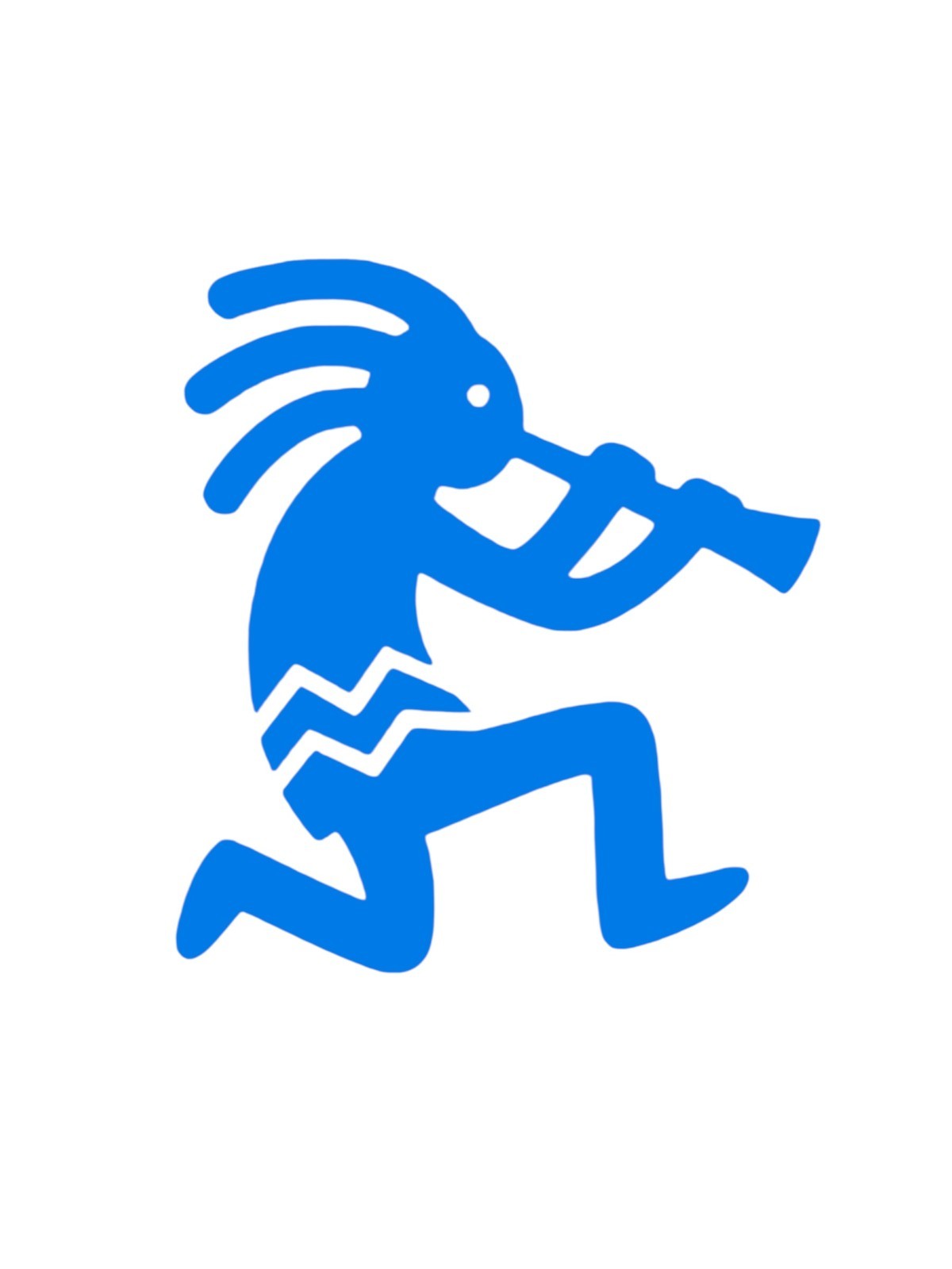 KOKOPELLI TRUMPET #2 Decal for car Windows Laptops Any Smooth Surface