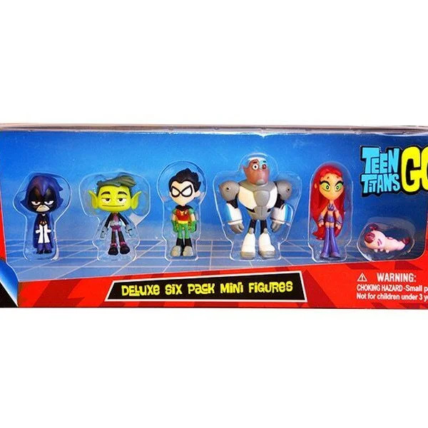 Teen Titans Go Robin Gift Cyborg Beast Boy Kids Toy 5 PCS Action Figure Gift