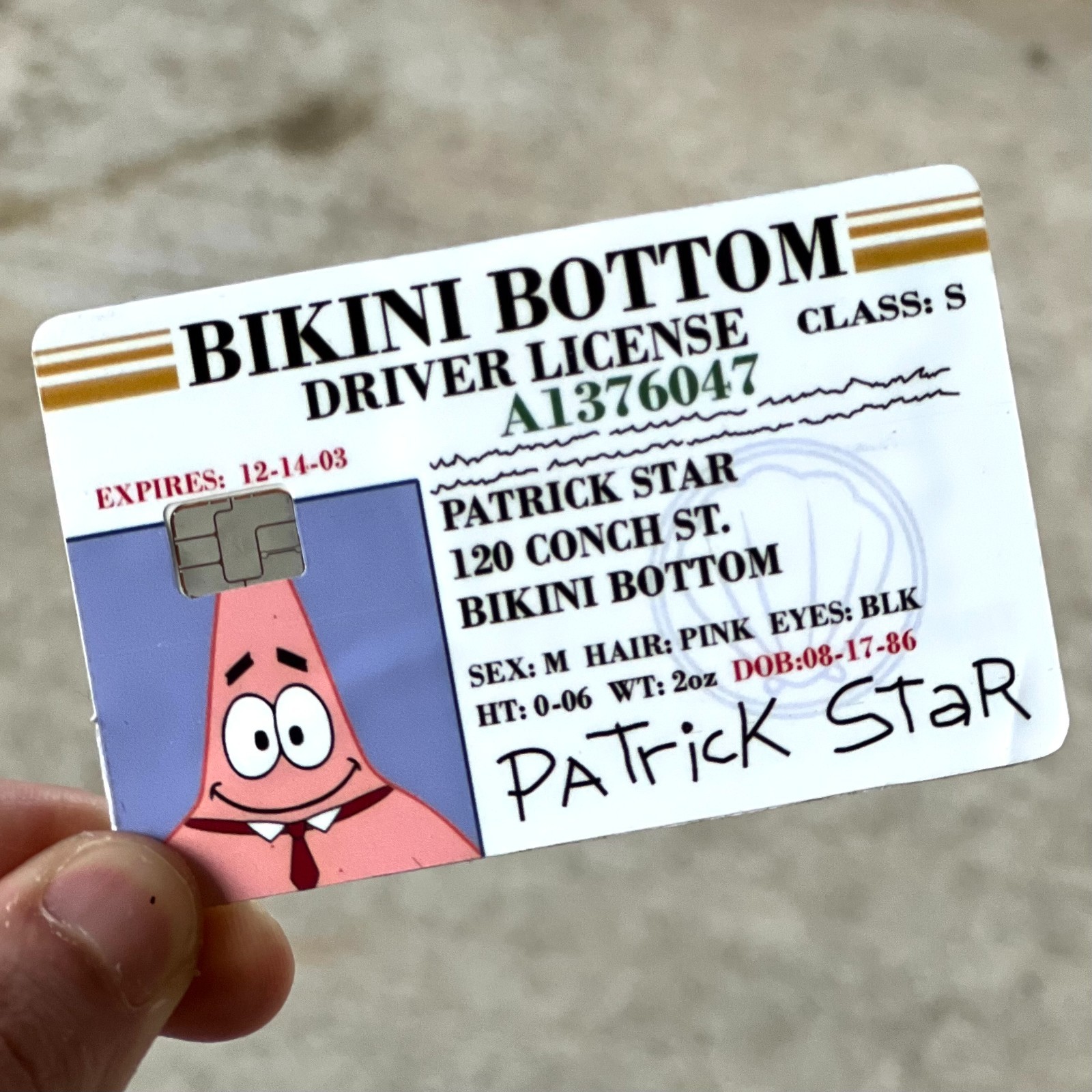 Patrick License Credit Debit Card Skin Cover Sticker Chip Funny Decal – 2 Pack