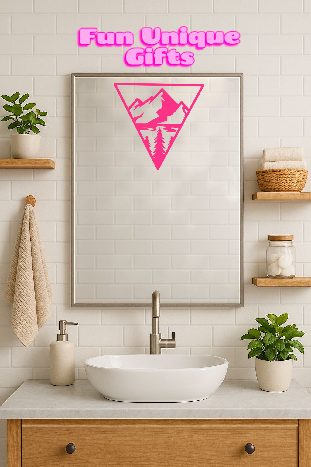 Geometric Mountain Vinyl Decal Sticker -Multiple Colors & Sizes- SHIPS FREE!