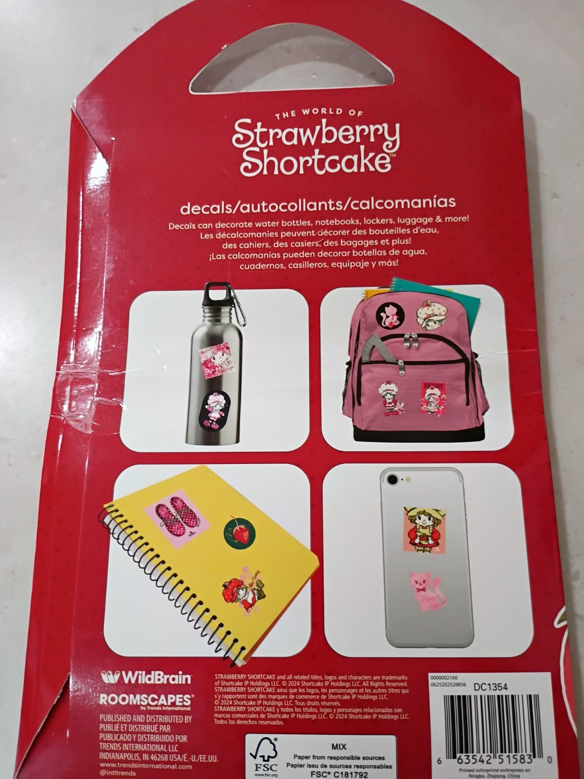 Strawberry Shortcake Repositionable Decals 100 Count Pack