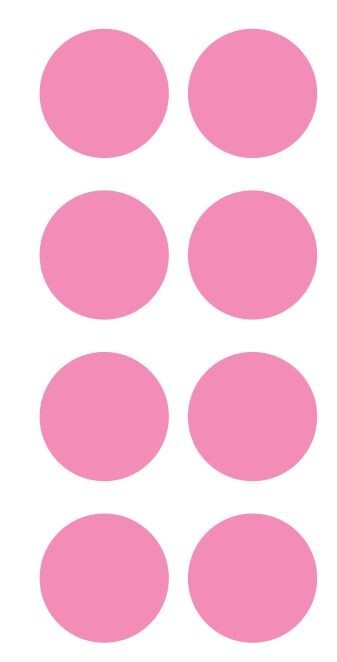 2" Pink Round Label Dots Stickers Color Coding Inventory 2 Inch Dot