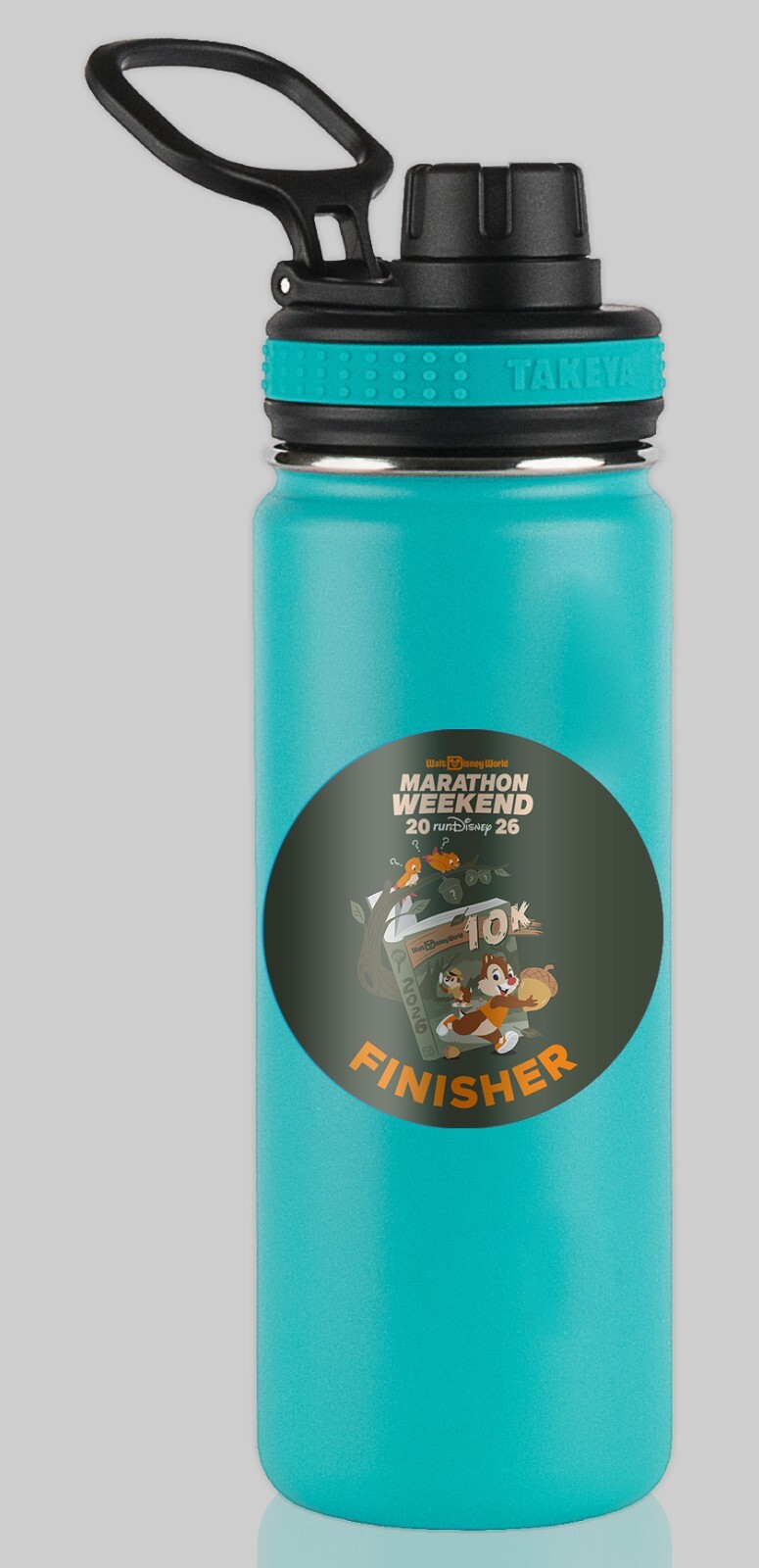 RunDisney Marathon Weekend 2026 10K 6.2 Miles FINISHER Water Bottle Sticker
