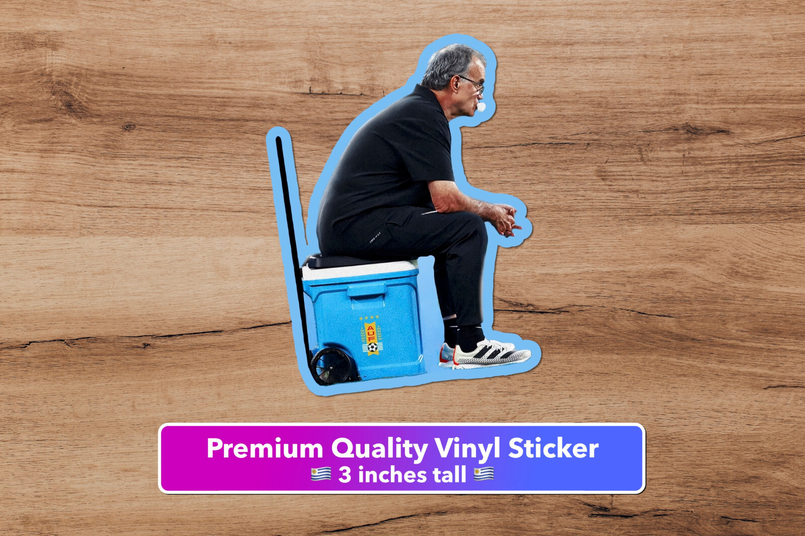 MARCELO LOCO BIELSA Uruguay Soccer Futbol Premium Sticker Charrua World Cup Copa