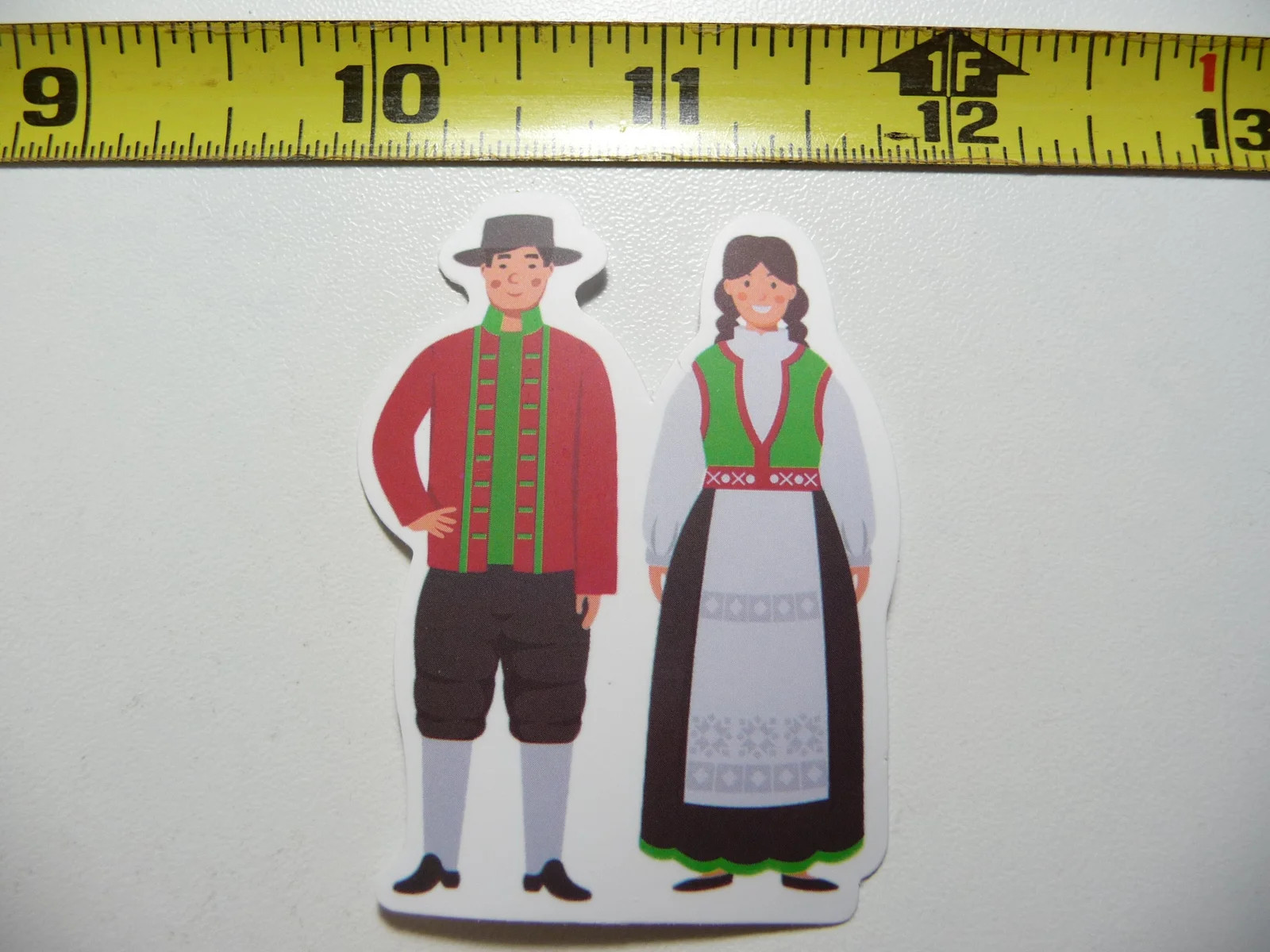 ITALY TRADITIONAL ITALIAN OUTFITS SMALL STICKER DECAL VACATION TRIP VISIT