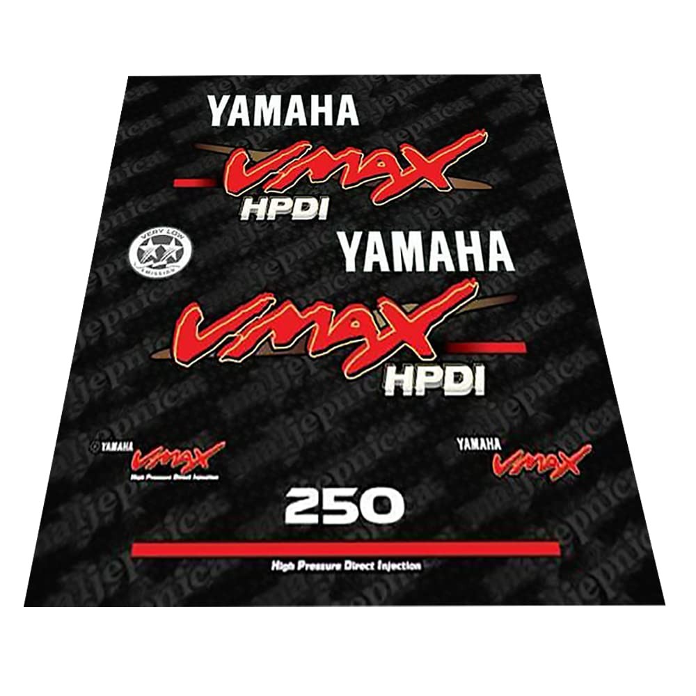 Yamaha 250 VMAX Outboard Decals Replacement Sticker Set Compatible Vinyl Decal