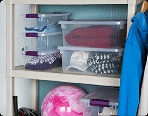 6 Qt Clearview Latch Storage Box, Stackable Bin with Latching Lid, Pla