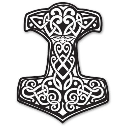 Thor's Hammer Viking Norse Ornament Car Vinyl Sticker – SELECT SIZE