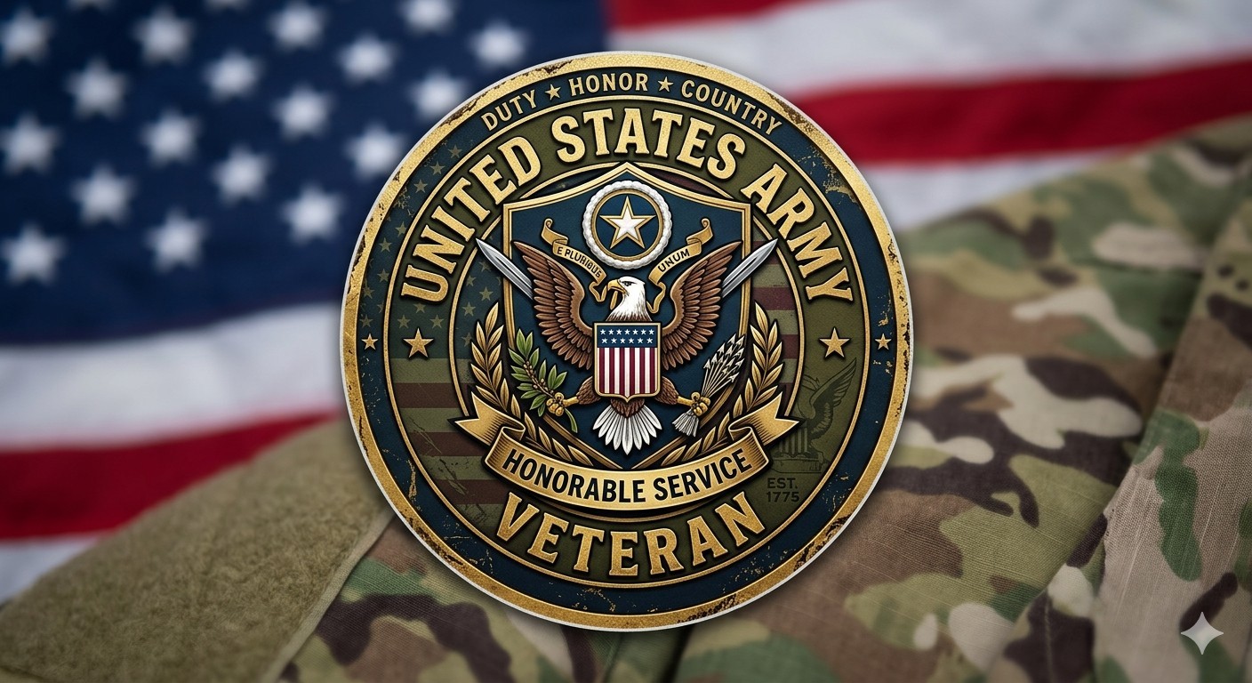 United States Army Veteran Decal Sticker Phone Laptop