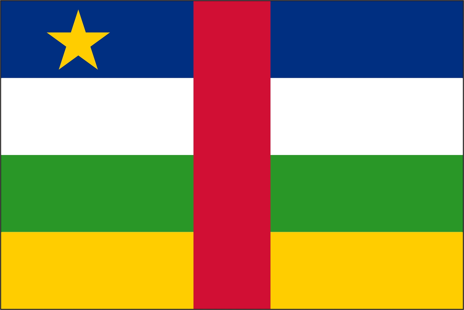 Central African Republic Flag Vinyl Decal / Sticker ** 5 Sizes **