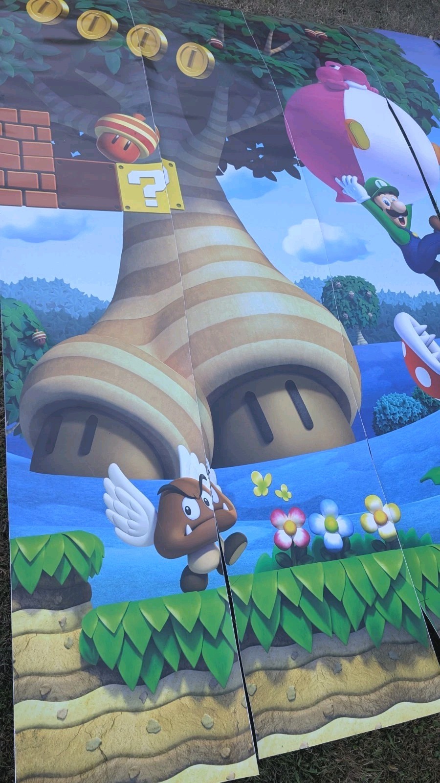 Super Mario Bros 13 Ft X 8 Ft Peel Vinyl Wall Decals Nintendo Mario Game Room,