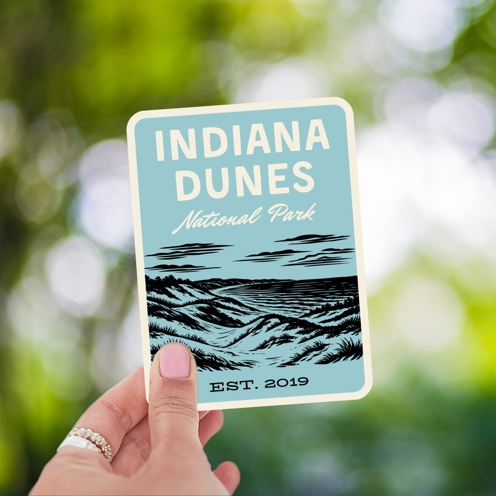 Indiana Dunes National Park Sticker – Retro 1960s Style Decal