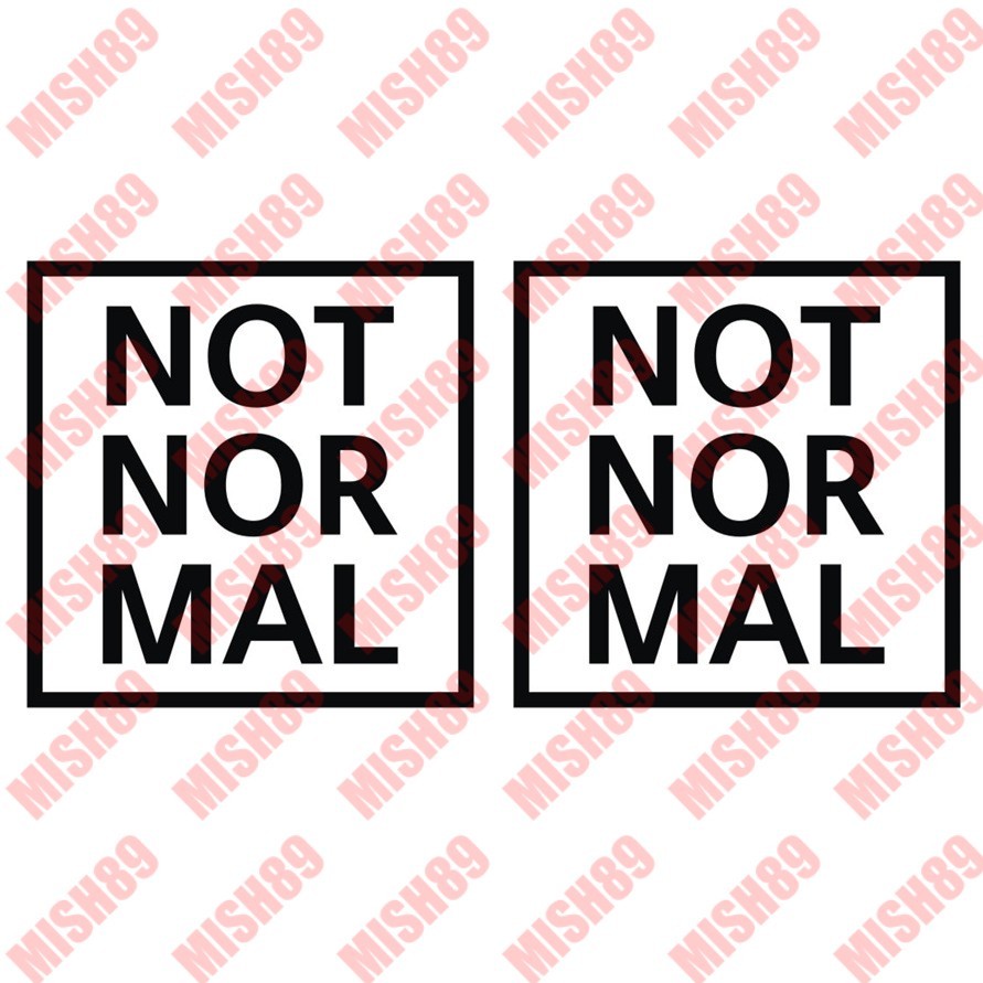 Not Normal Decal Not Normal Die Cut Vinyl Sticker Mini Cooper Any Size Any Color