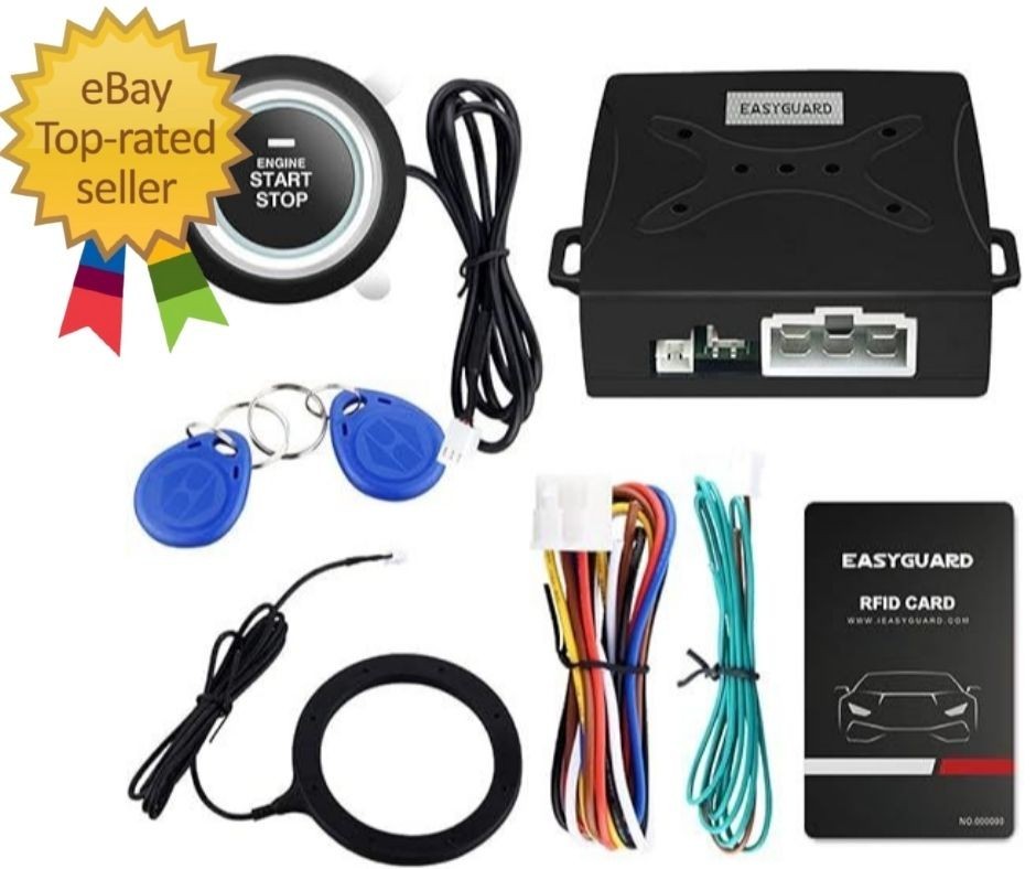 EC004 Smart RFID Push Engine Start Button kit & Keyless Go System Upgrade Key S